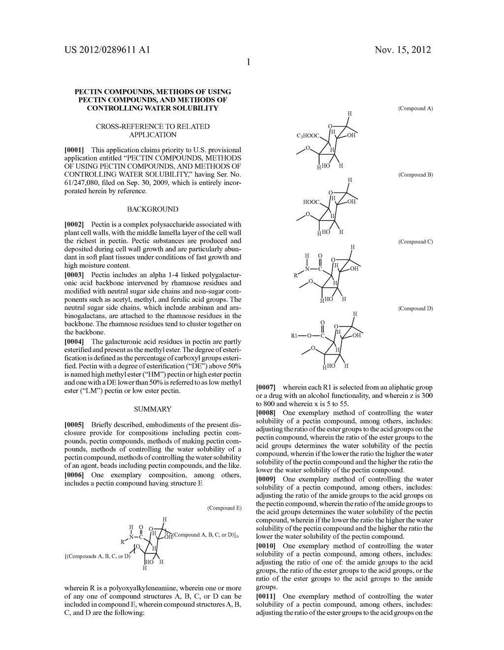 PECTIN COMPOUNDS, METHODS OF USING PECTIN COMPOUNDS, AND METHODS OF     CONTROLLING WATER SOLUBILITY - diagram, schematic, and image 08