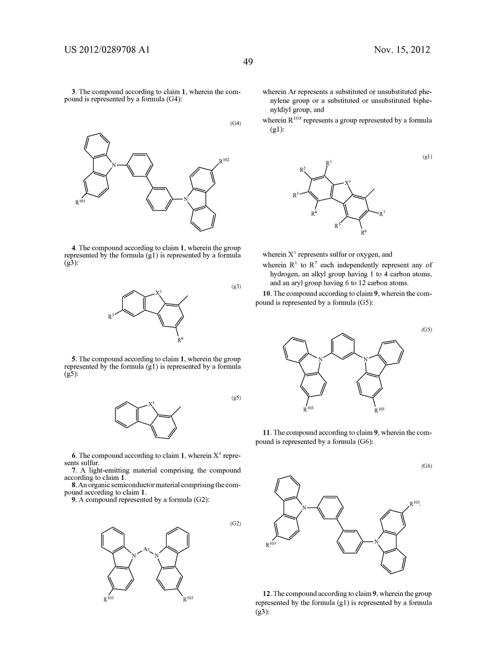 Carbazole Compound, Light-Emitting Element Material, and Organic     Semiconductor Material - diagram, schematic, and image 85