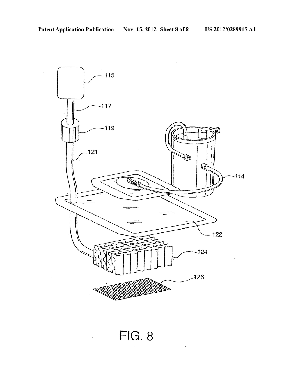 SYSTEM FOR TREATING A WOUND WITH SUCTION AND METHOD OF DETECTING A LOSS OF     SUCTION - diagram, schematic, and image 09