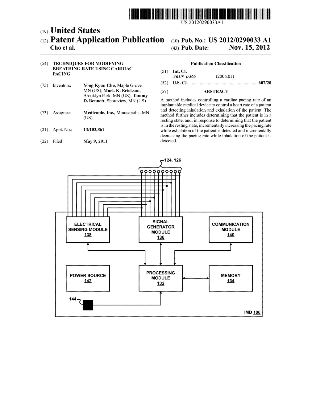 TECHNIQUES FOR MODIFYING BREATHING RATE USING CARDIAC PACING - diagram, schematic, and image 01