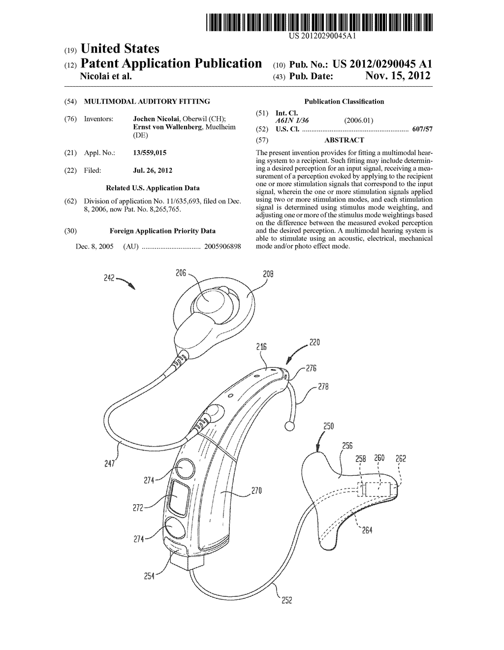 MULTIMODAL AUDITORY FITTING - diagram, schematic, and image 01