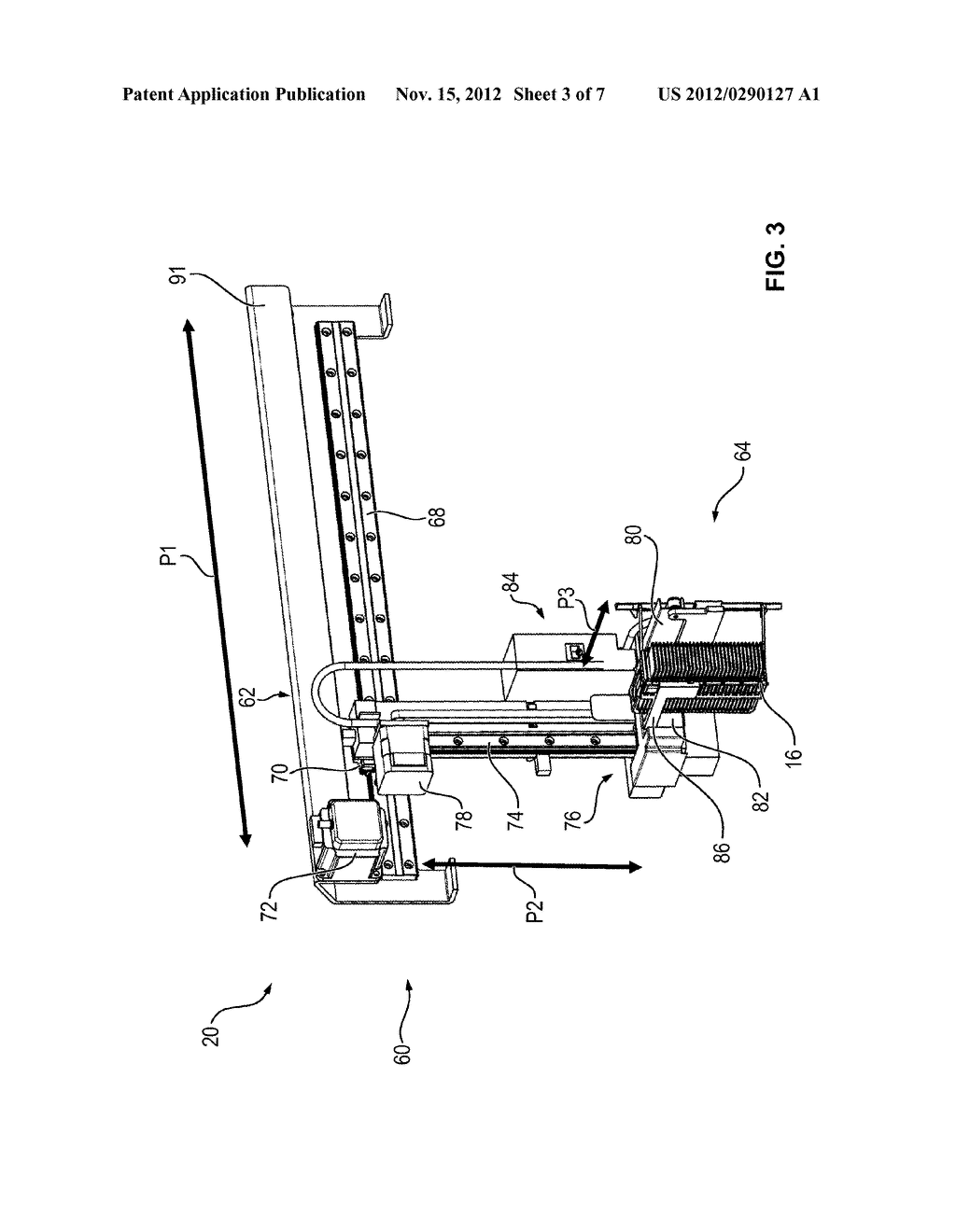 SYSTEM FOR HANDLING SLIDES HAVING A LINEAR TRANSPORT MECHANISM FOR     TRANSPORTING THE RACKS - diagram, schematic, and image 04