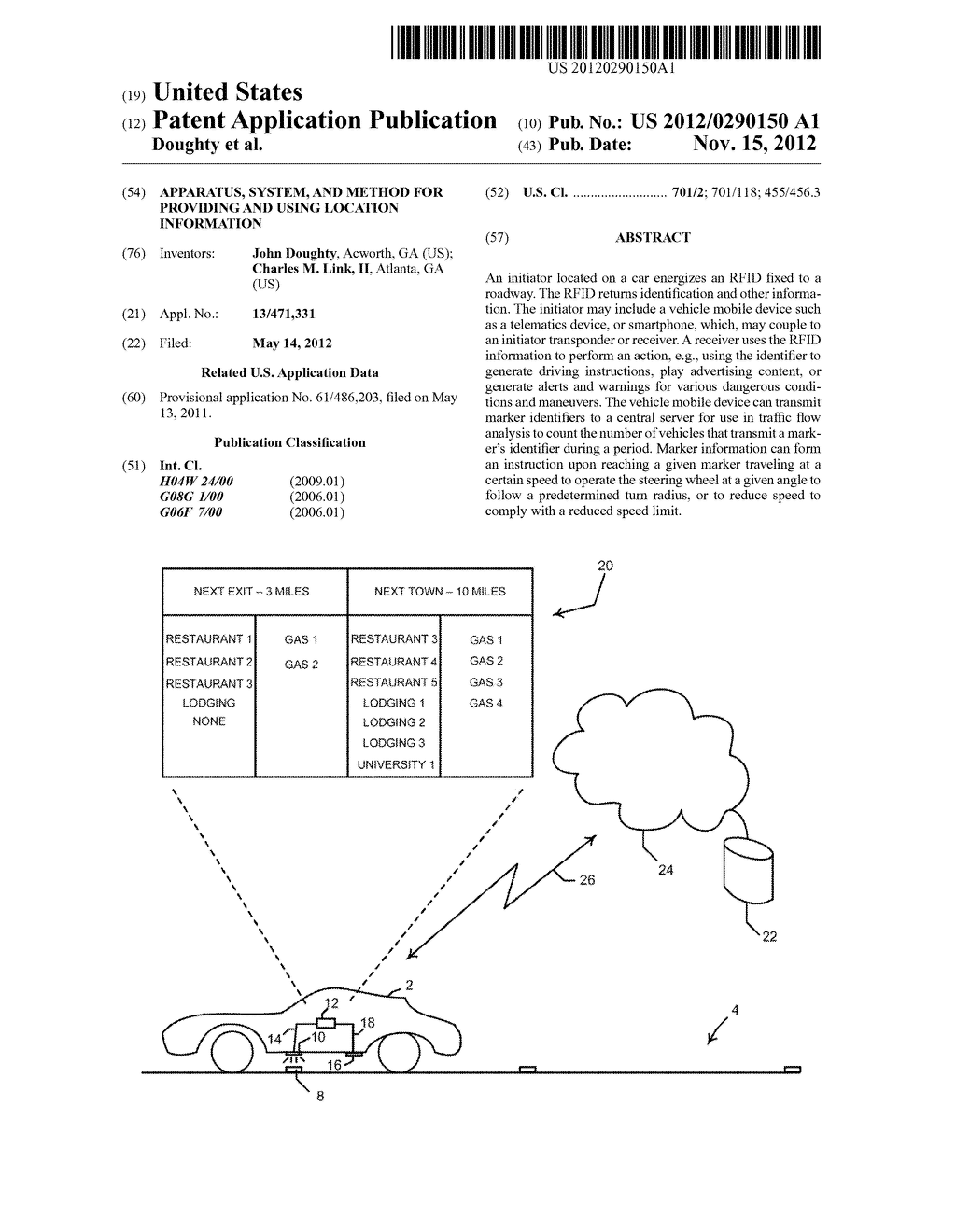 APPARATUS, SYSTEM, AND METHOD FOR PROVIDING AND USING LOCATION INFORMATION - diagram, schematic, and image 01