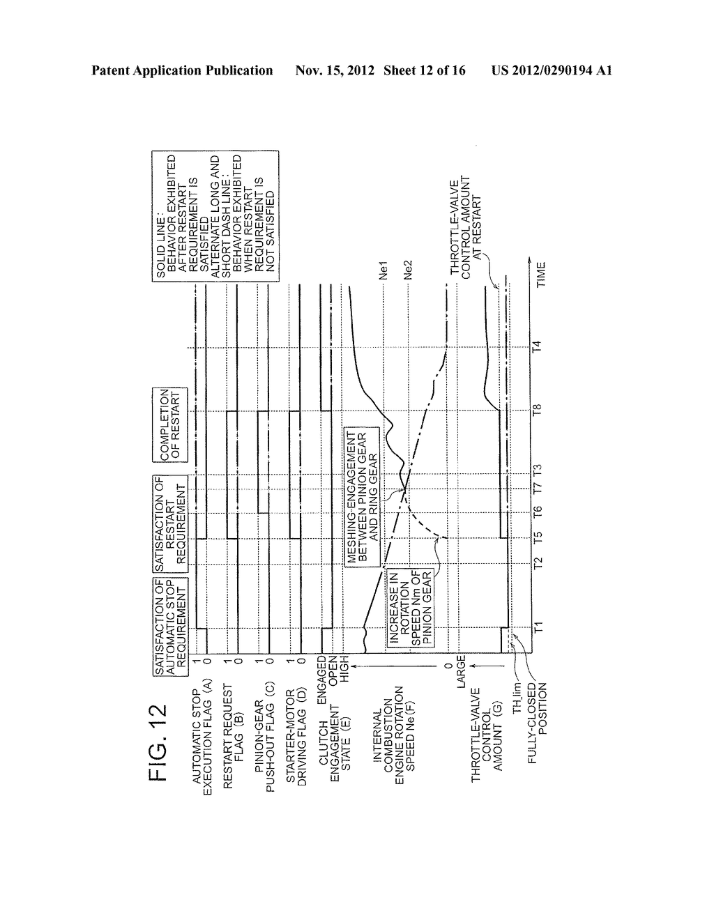 AUTOMATIC STOP/RESTART DEVICE FOR INTERNAL COMBUSTION ENGINE - diagram, schematic, and image 13