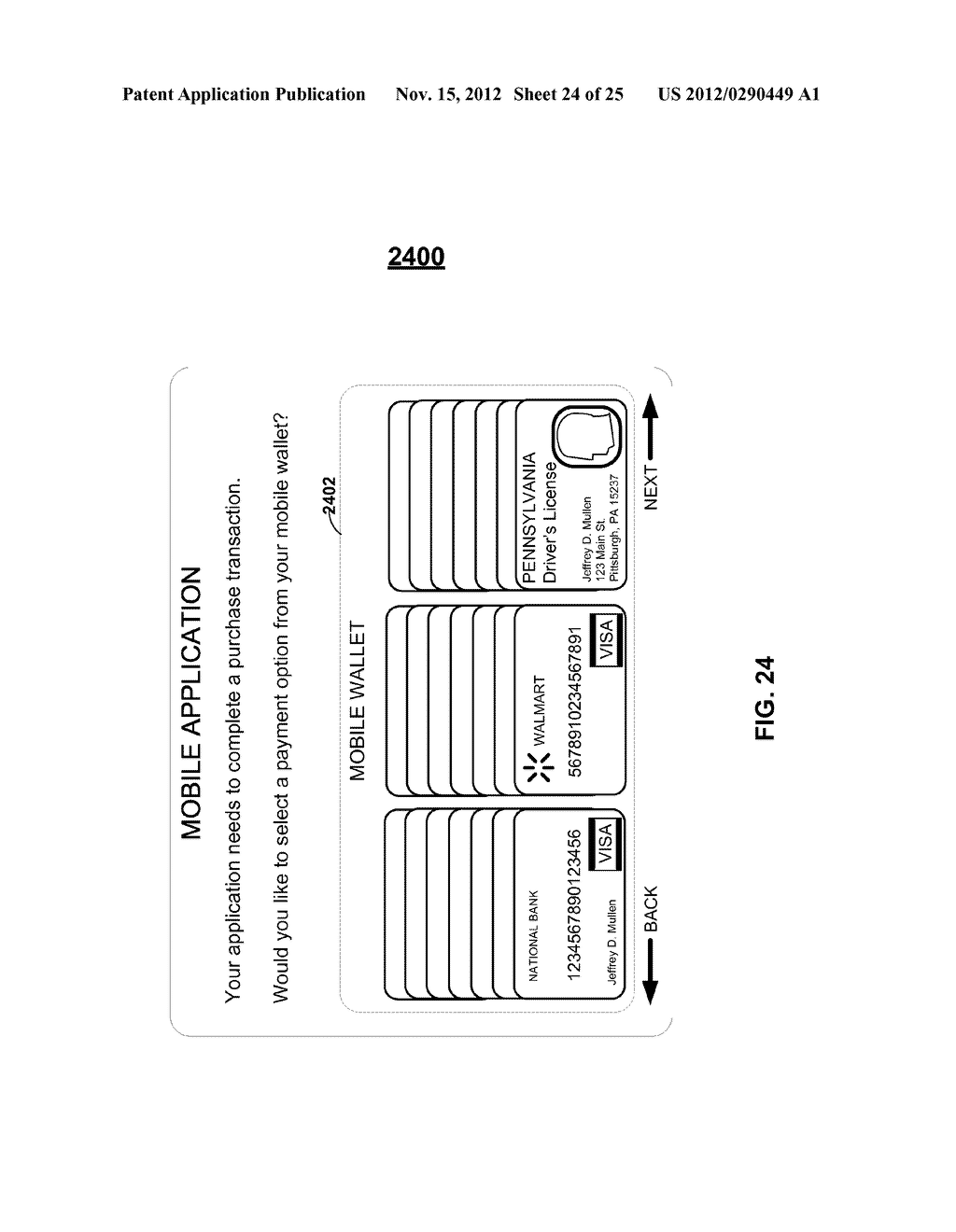 SYSTEMS AND METHODS FOR A MOBILE ELECTRONIC WALLET - diagram, schematic, and image 25