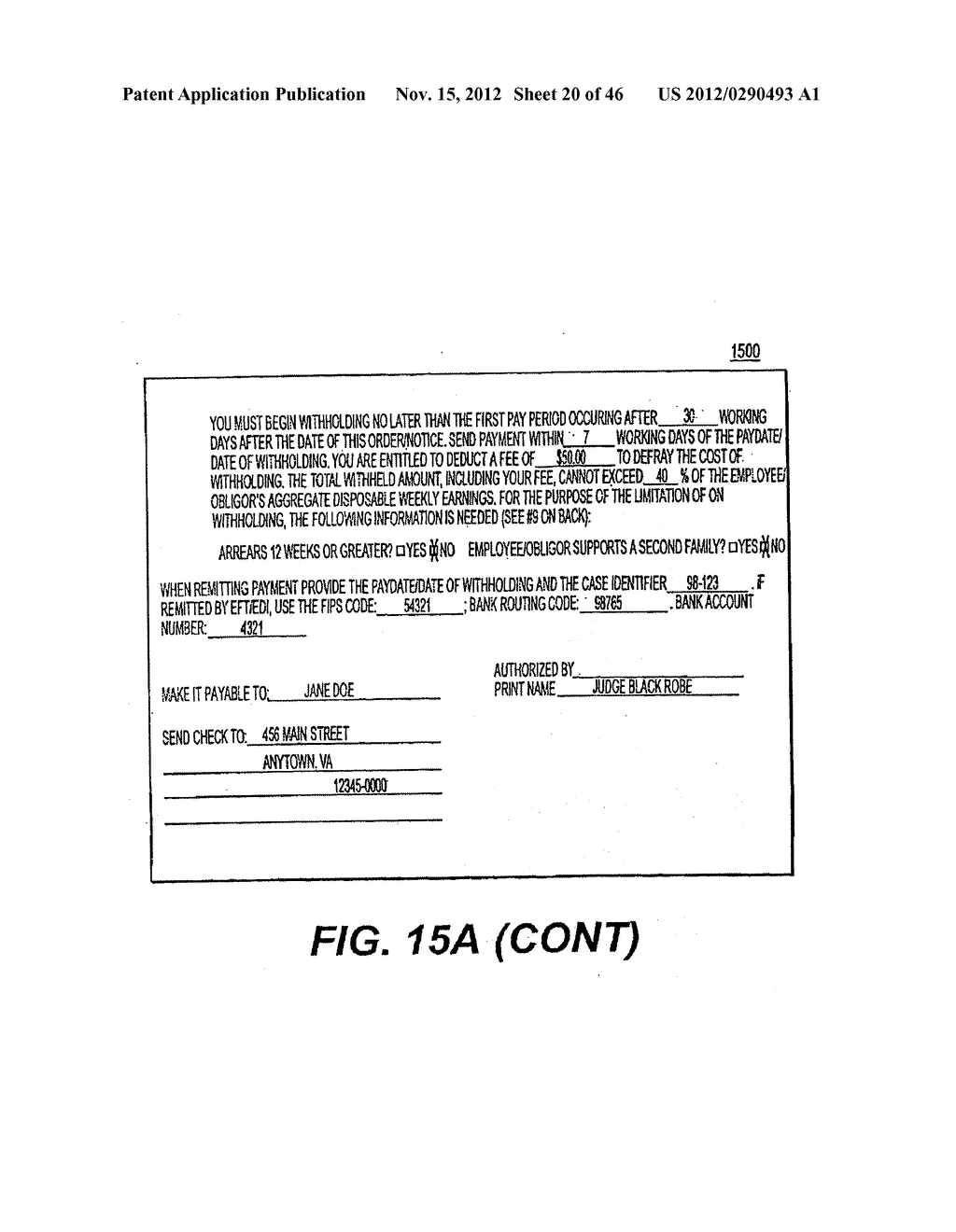 Method and Apparatus for Electronic Collection, Translation, Grouping, and     Delivery of Wage Assignment Information - diagram, schematic, and image 21