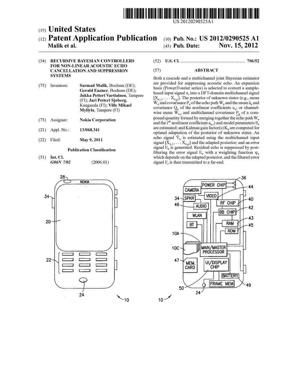 Recursive bayesian controllers for non-linear acoustic echo cancellation     and suppression systems - diagram, schematic, and image 01