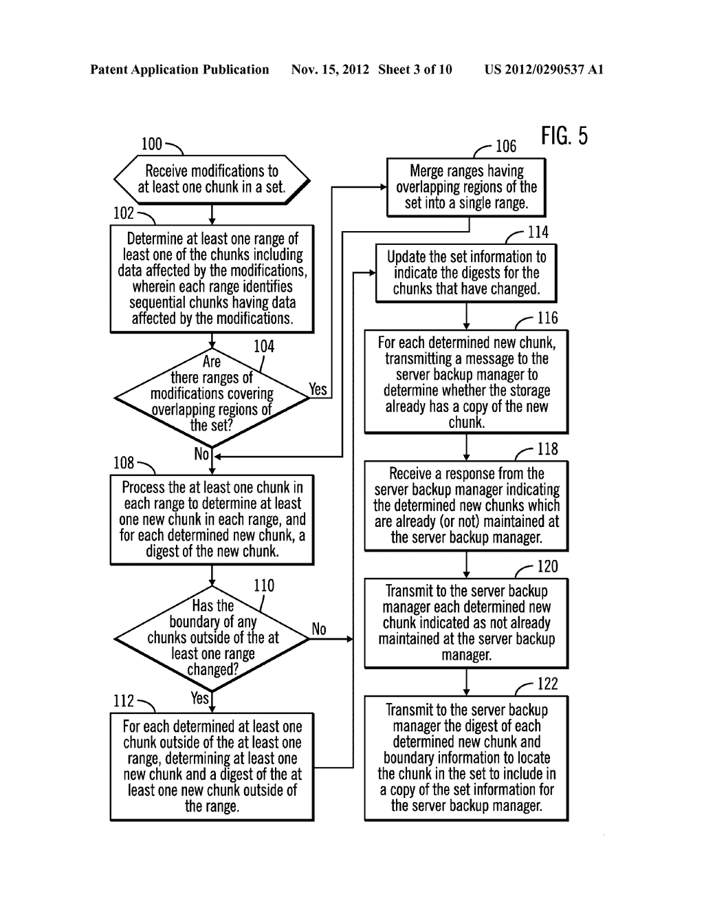 IDENTIFYING MODIFIED CHUNKS IN A DATA SET FOR STORAGE - diagram, schematic, and image 04