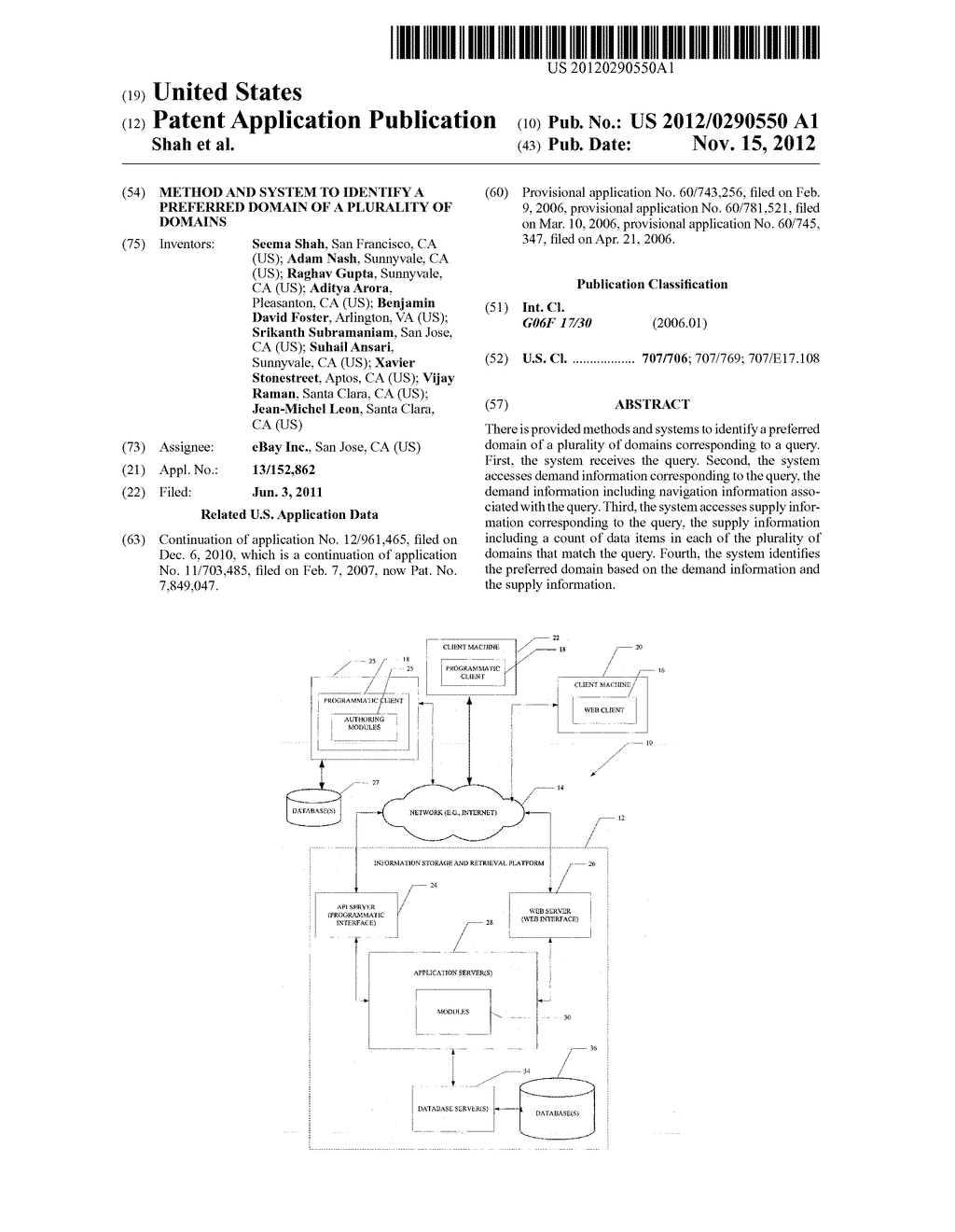 METHOD AND SYSTEM TO IDENTIFY A PREFERRED DOMAIN OF A PLURALITY OF DOMAINS - diagram, schematic, and image 01