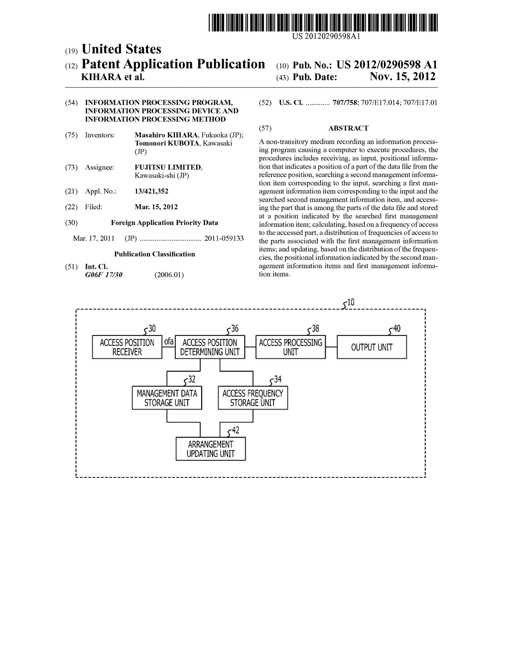 INFORMATION PROCESSING PROGRAM, INFORMATION PROCESSING DEVICE AND     INFORMATION PROCESSING METHOD - diagram, schematic, and image 01