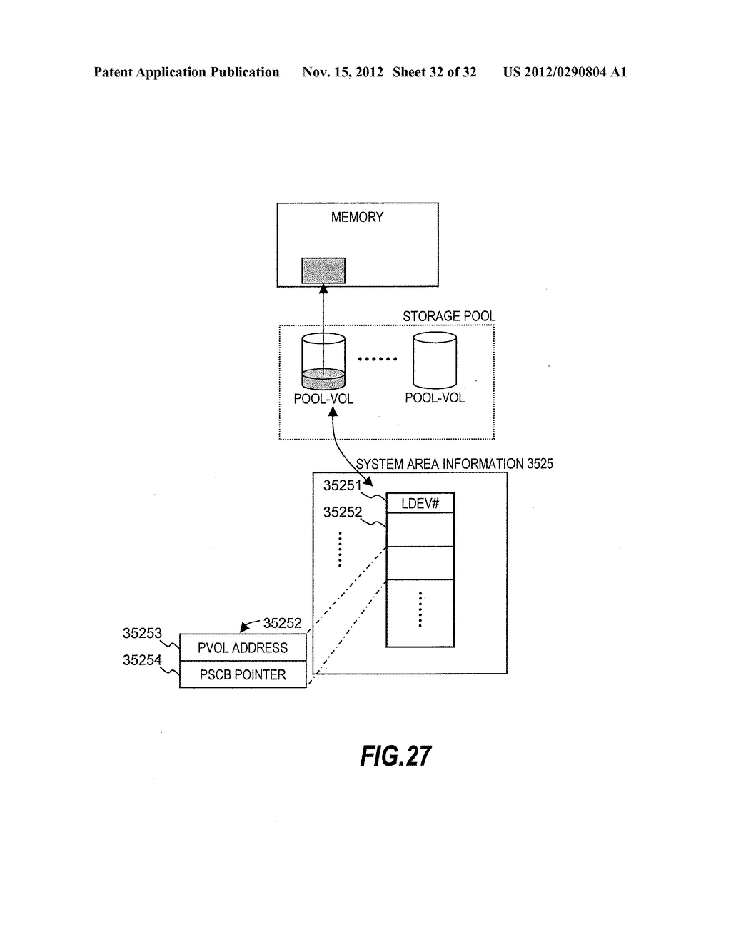 STORAGE SYSTEM FOR A STORAGE POOL AND VIRTUAL VOLUMES - diagram, schematic, and image 33