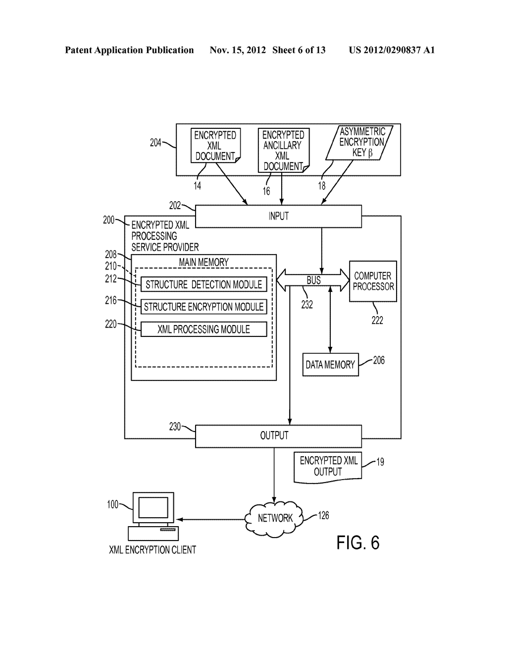 Method and system for secured management of online XML document services     through structure-preserving asymmetric encryption - diagram, schematic, and image 07