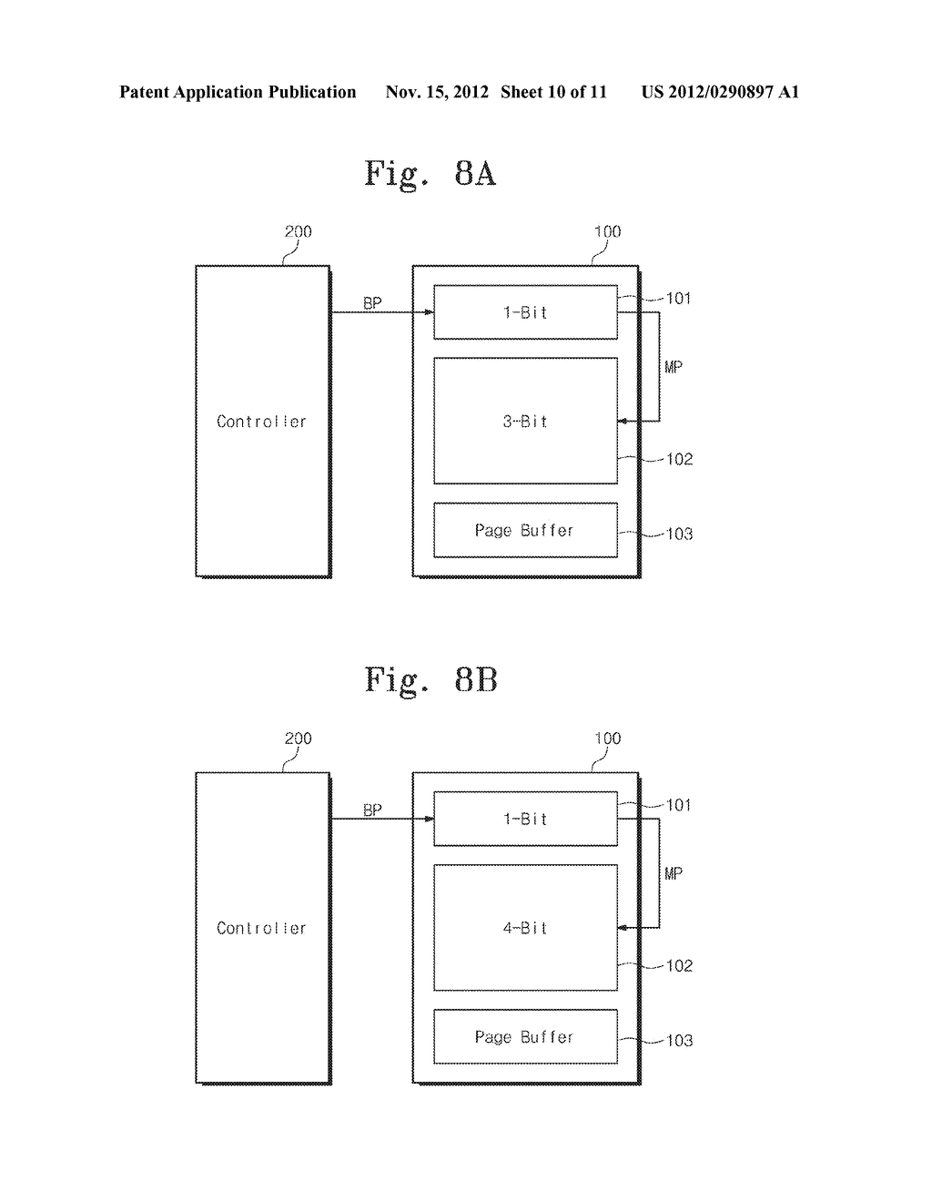 DATA STORAGE SYSTEM HAVING MULTI-BIT MEMORY DEVICE AND ON-CHIP BUFFER     PROGRAM METHOD THEREOF - diagram, schematic, and image 11