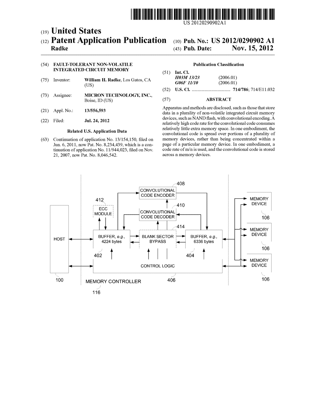 FAULT-TOLERANT NON-VOLATILE INTEGRATED CIRCUIT MEMORY - diagram, schematic, and image 01