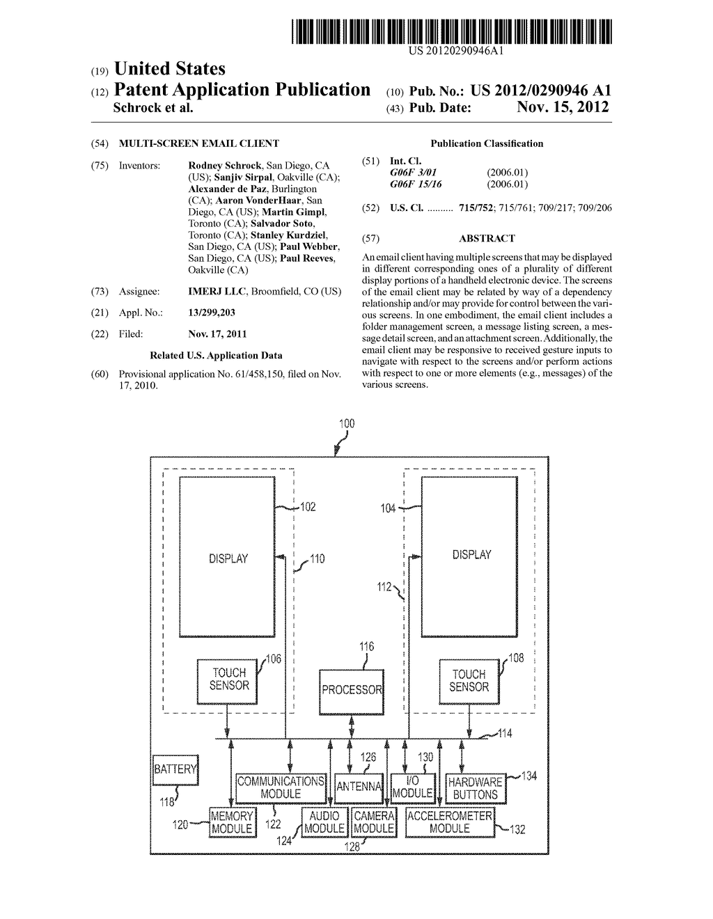 MULTI-SCREEN EMAIL CLIENT - diagram, schematic, and image 01