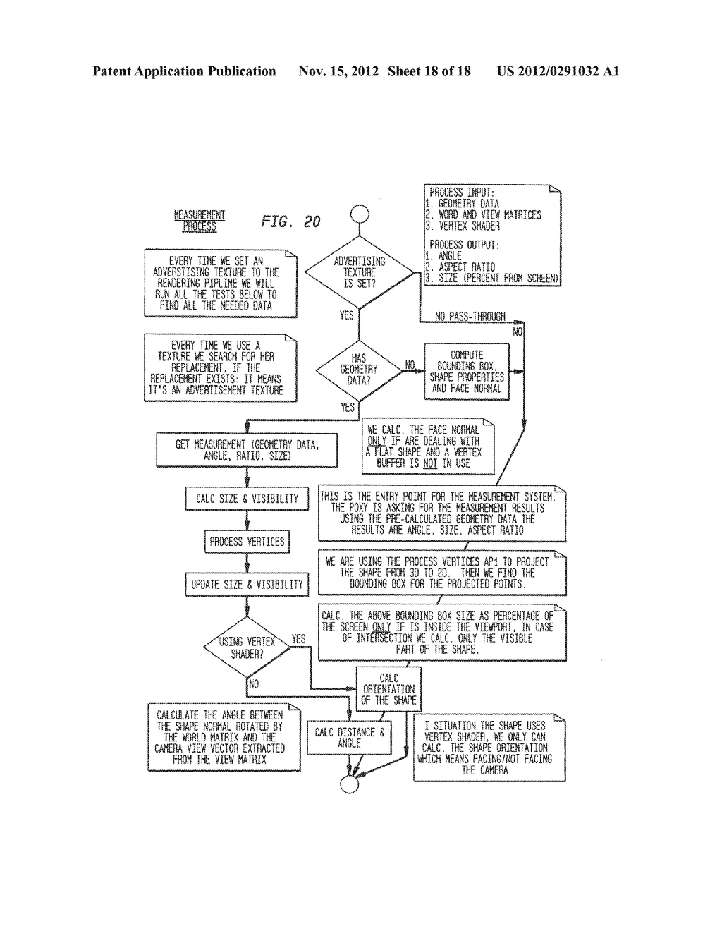 SYSTEM, METHOD AND COMPUTER PROGRAM PRODUCT FOR DYNAMICALLY MEASURING     PROPERTIES OF OBJECTS RENDERED AND/OR REFERENCED BY AN APPLICATION     EXECUTING ON A COMPUTING DEVICE - diagram, schematic, and image 19