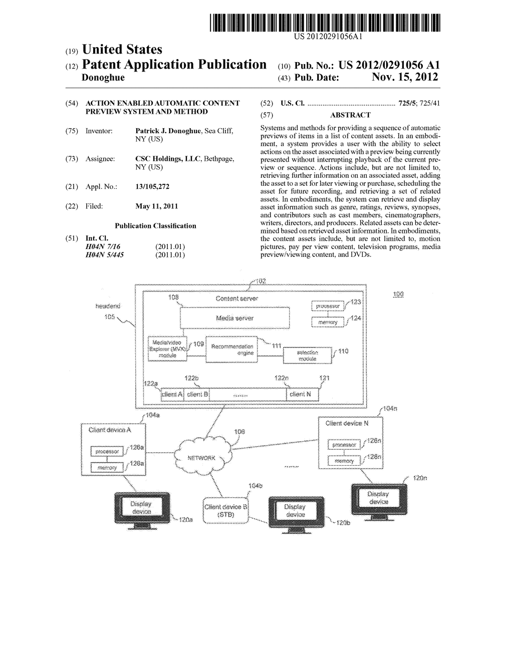 ACTION ENABLED AUTOMATIC CONTENT PREVIEW SYSTEM AND METHOD - diagram, schematic, and image 01