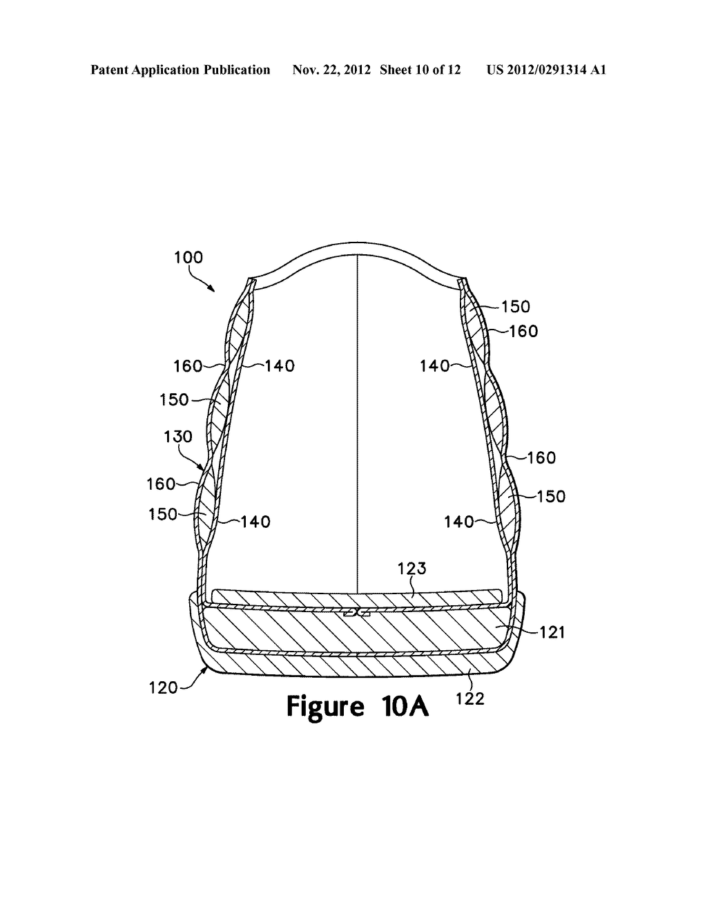 Article of Footwear Having an Upper with a Structured Intermediate Layer - diagram, schematic, and image 11