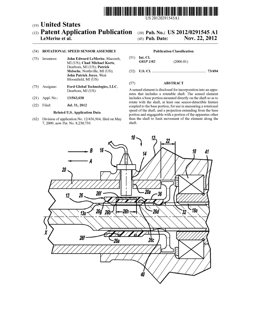 Rotational Speed Sensor Assembly - diagram, schematic, and image 01