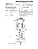 Portable hanging device for washing, drying and storing a wetsuit diagram and image