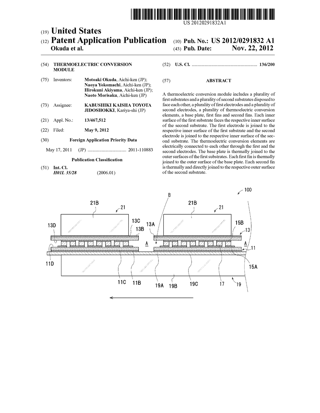 THERMOELECTRIC CONVERSION MODULE - diagram, schematic, and image 01