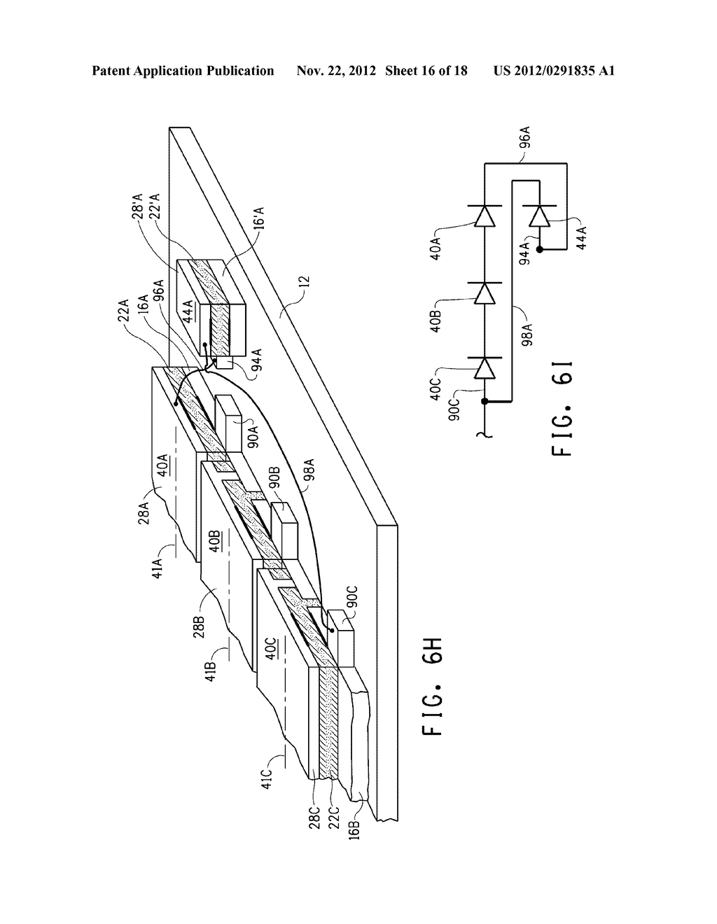 ARRAY OF THIN-FILM PHOTOVOLTAIC CELLS HAVING A TOTALLY SEPARATED     INTEGRATED BYPASS DIODE AND A PANEL INCORPORATING THE SAME - diagram, schematic, and image 17