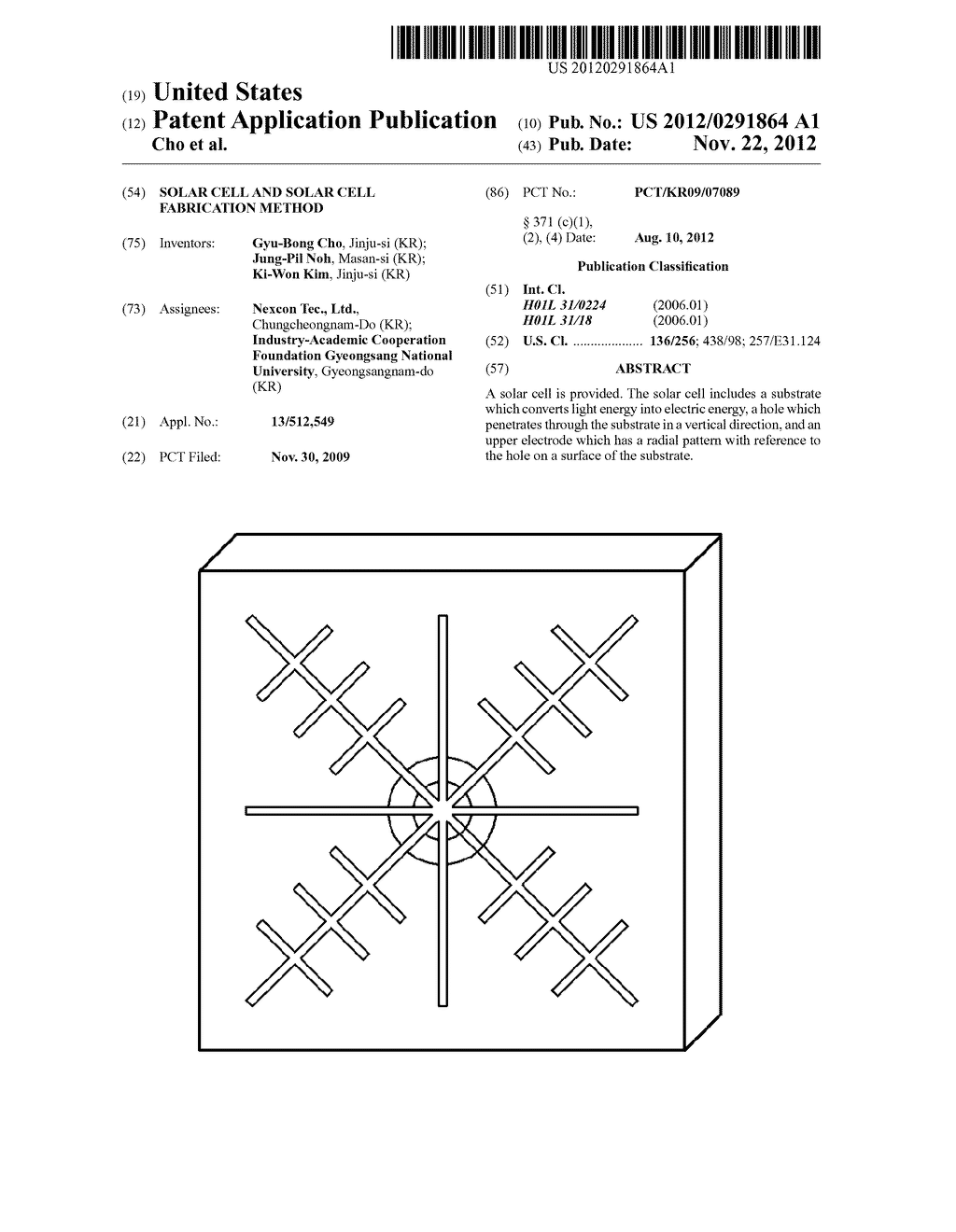 SOLAR CELL AND SOLAR CELL FABRICATION METHOD - diagram, schematic, and image 01