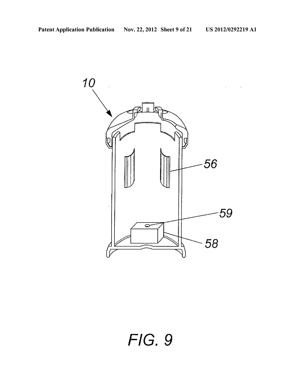 Top loading fluid vial housing - diagram, schematic, and image 10