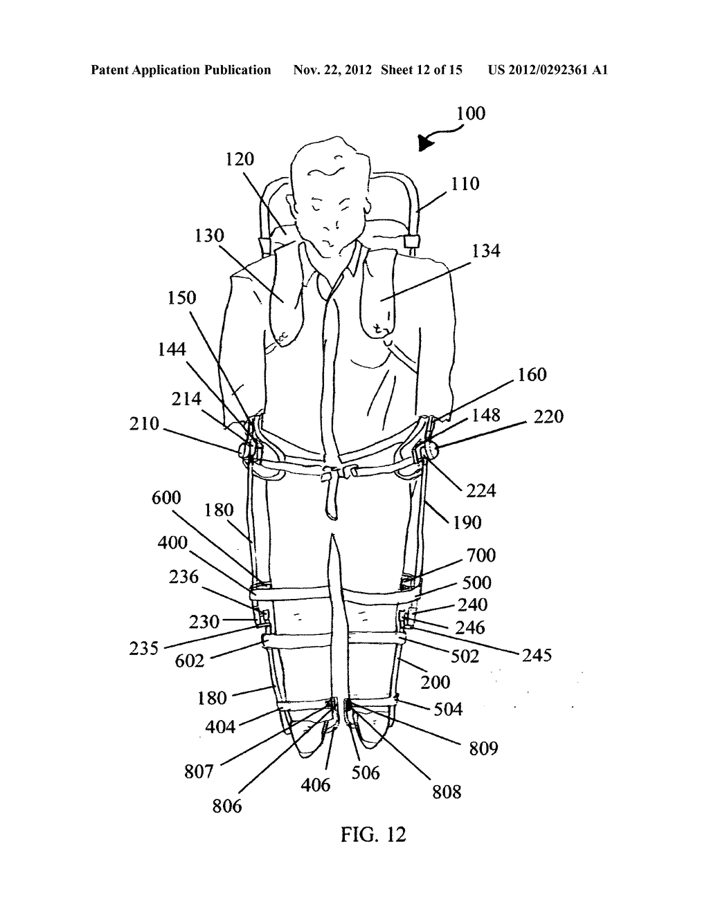 Backpack exoskeleton - diagram, schematic, and image 13