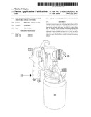 Pneumatic spray gun with finger adjustable spray control diagram and image