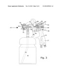 Pneumatic spray gun with finger adjustable spray control diagram and image