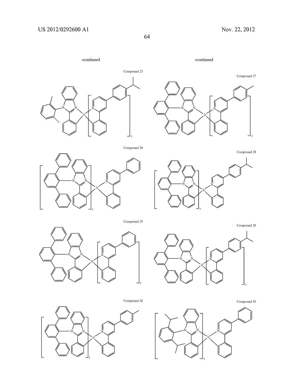 PHOSPHORESCENT HETEROLEPTIC PHENYLBENZIMIDAZOLE DOPANTS - diagram, schematic, and image 68