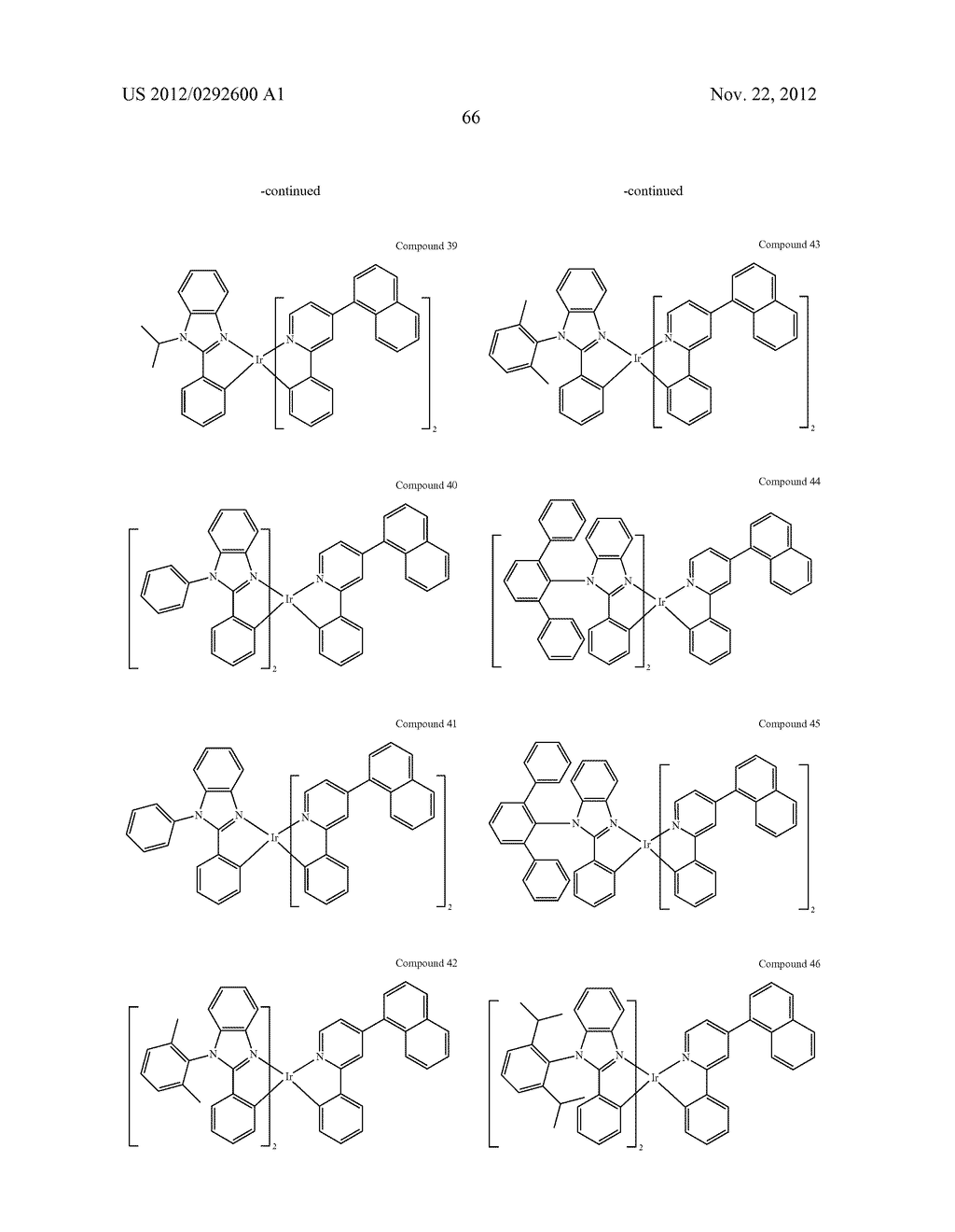 PHOSPHORESCENT HETEROLEPTIC PHENYLBENZIMIDAZOLE DOPANTS - diagram, schematic, and image 70