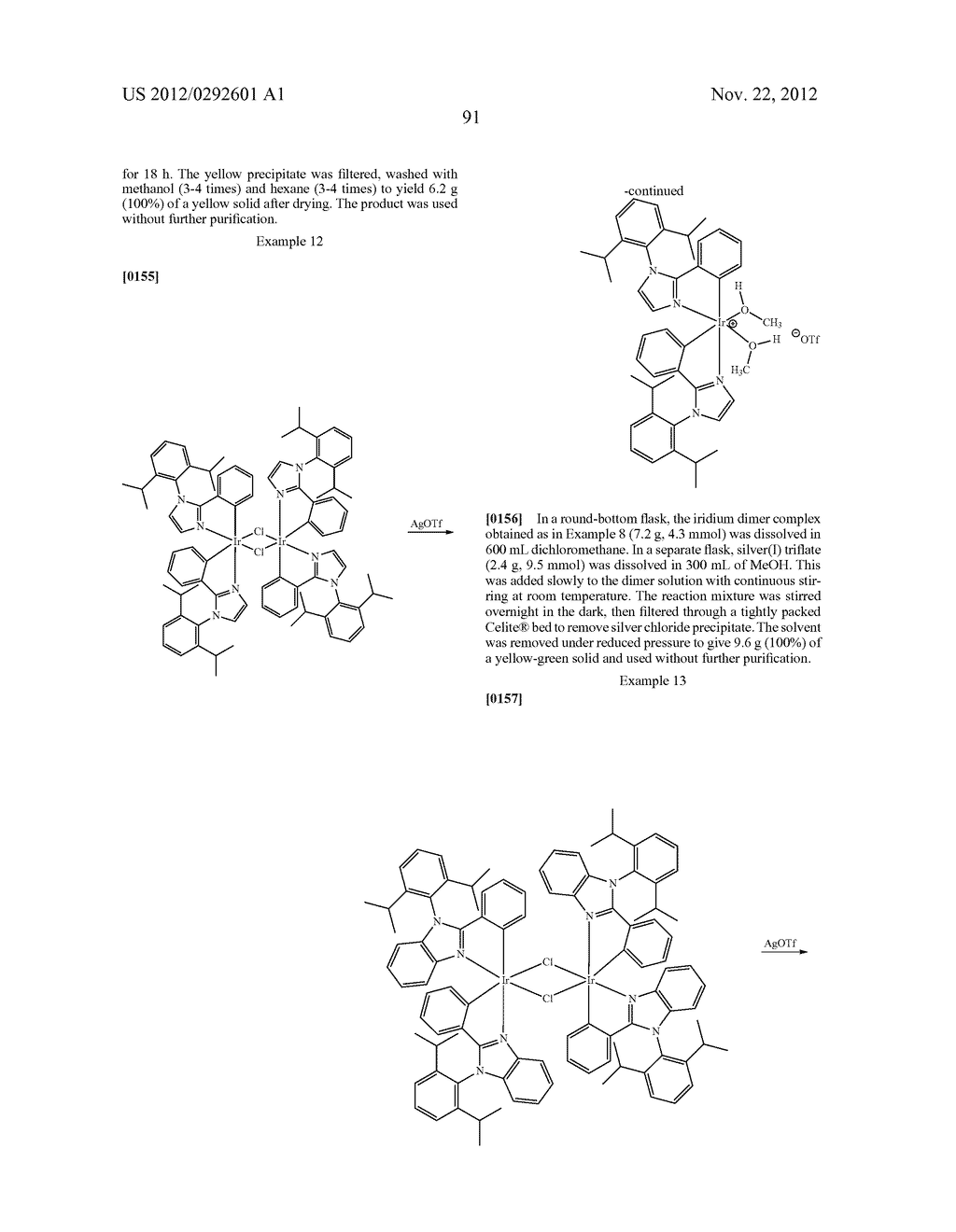 PHOSPHORESCENT HETEROLEPTIC PHENYLBENZIMIDAZOLE DOPANTS AND NEW SYNTHETIC     METHODOLOGY - diagram, schematic, and image 95