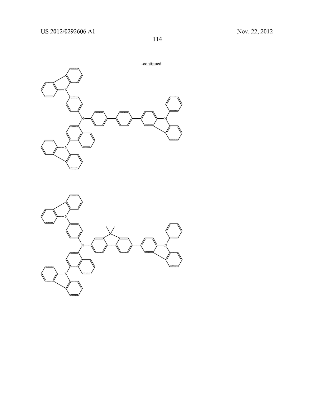 AROMATIC AMINE DERIVATIVE, AND ORGANIC ELECTROLUMINESCENT ELEMENT - diagram, schematic, and image 115