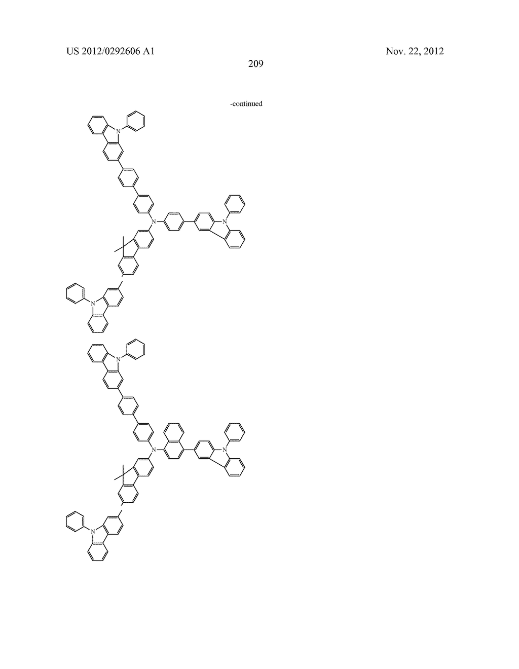 AROMATIC AMINE DERIVATIVE, AND ORGANIC ELECTROLUMINESCENT ELEMENT - diagram, schematic, and image 210