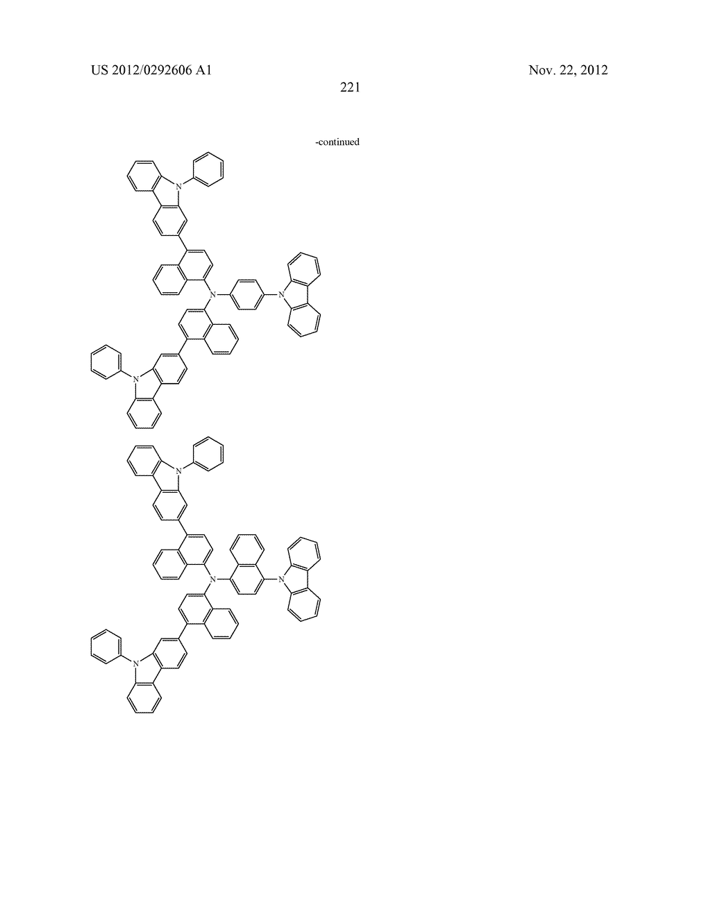 AROMATIC AMINE DERIVATIVE, AND ORGANIC ELECTROLUMINESCENT ELEMENT - diagram, schematic, and image 222