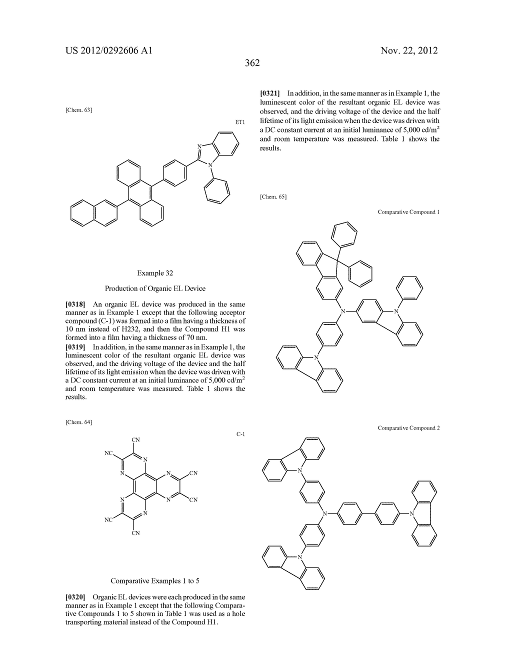AROMATIC AMINE DERIVATIVE, AND ORGANIC ELECTROLUMINESCENT ELEMENT - diagram, schematic, and image 363