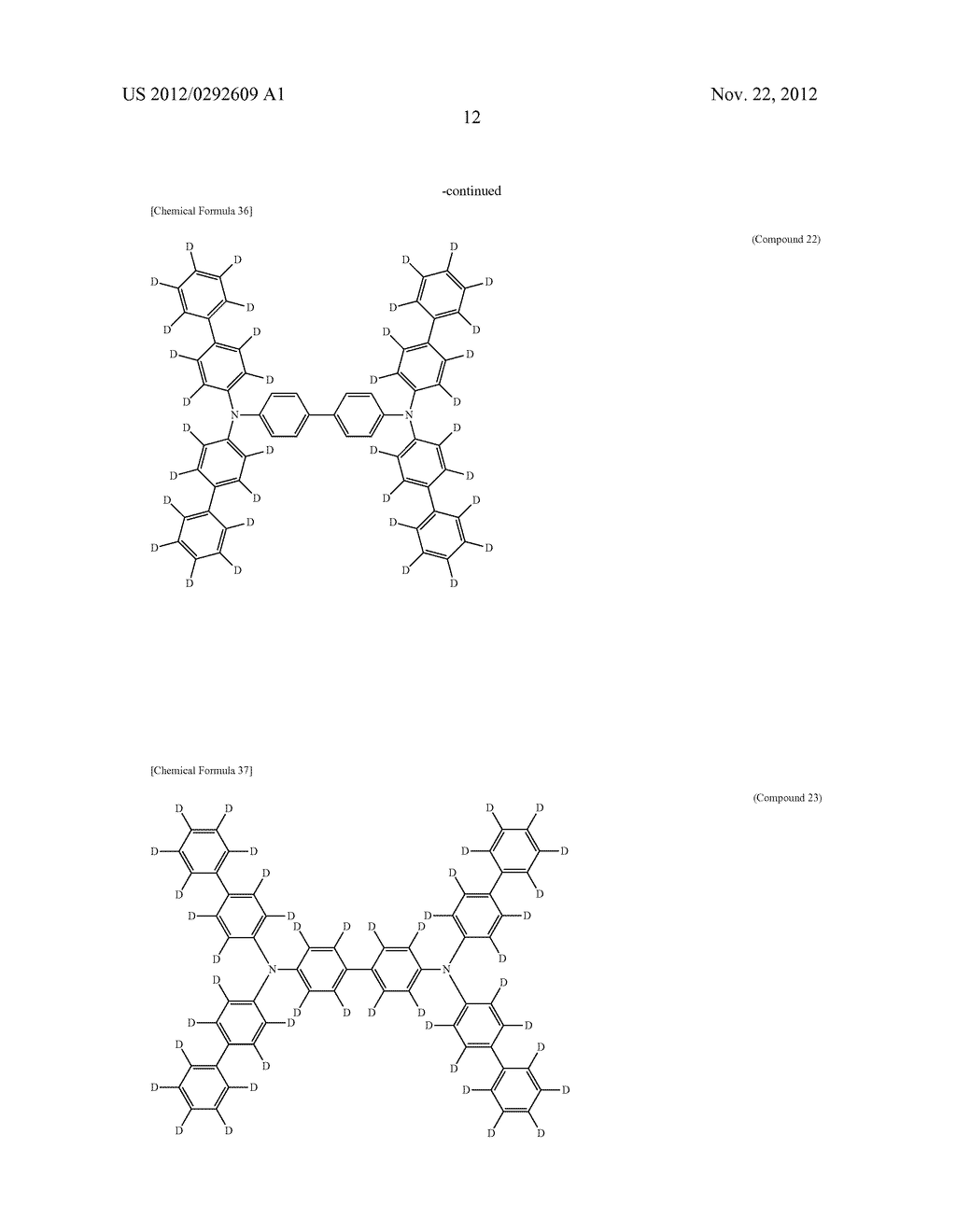 COMPOUND HAVING TRIPHENYLAMINE STRUCTURE, AND ORGANIC ELECTROLUMINESCENT     DEVICE - diagram, schematic, and image 21