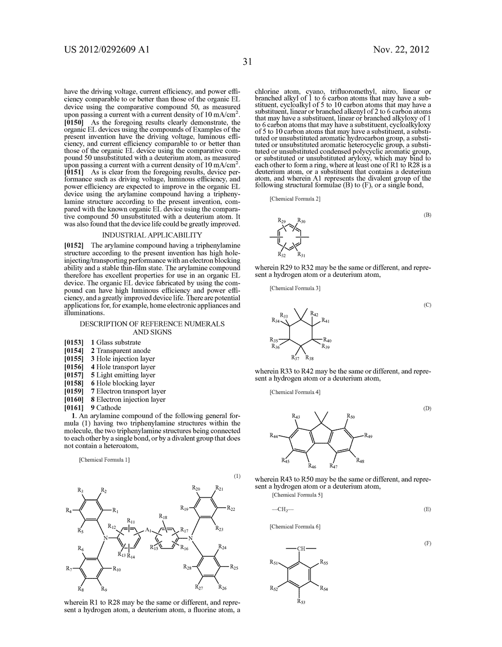 COMPOUND HAVING TRIPHENYLAMINE STRUCTURE, AND ORGANIC ELECTROLUMINESCENT     DEVICE - diagram, schematic, and image 40