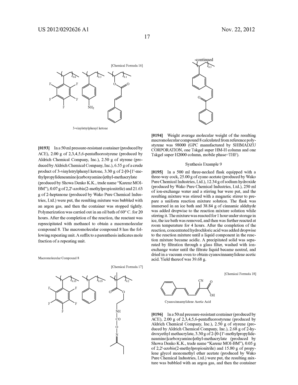 OPTICAL AND THERMAL ENERGY CROSS-LINKABLE INSULATING LAYER MATERIAL FOR     ORGANIC THIN FILM TRANSISTOR - diagram, schematic, and image 19