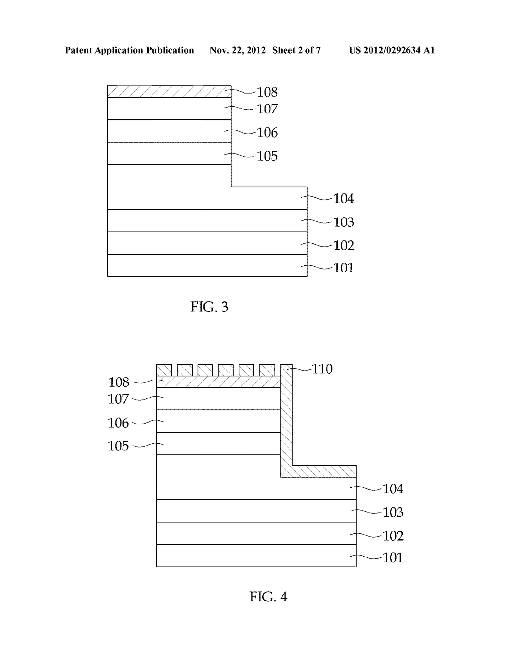 GALIUM-NITRIDE LIGHT EMITTING DEVICE OF MICROARRAY TYPE STRUCTURE AND     MANUFACTURING THEREOF - diagram, schematic, and image 03