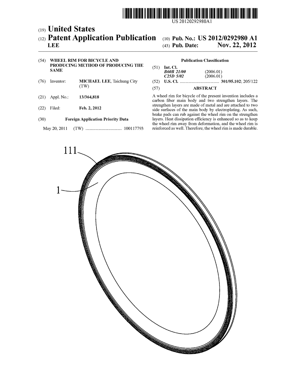 WHEEL RIM FOR BICYCLE AND PRODUCING METHOD OF PRODUCING THE SAME - diagram, schematic, and image 01