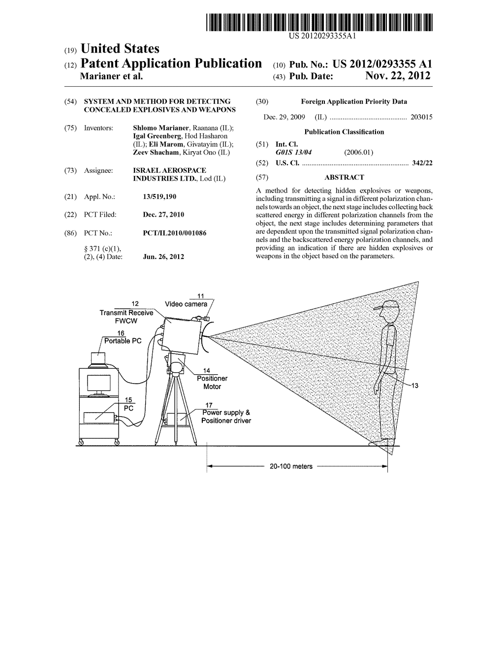 SYSTEM AND METHOD FOR DETECTING CONCEALED EXPLOSIVES AND WEAPONS - diagram, schematic, and image 01