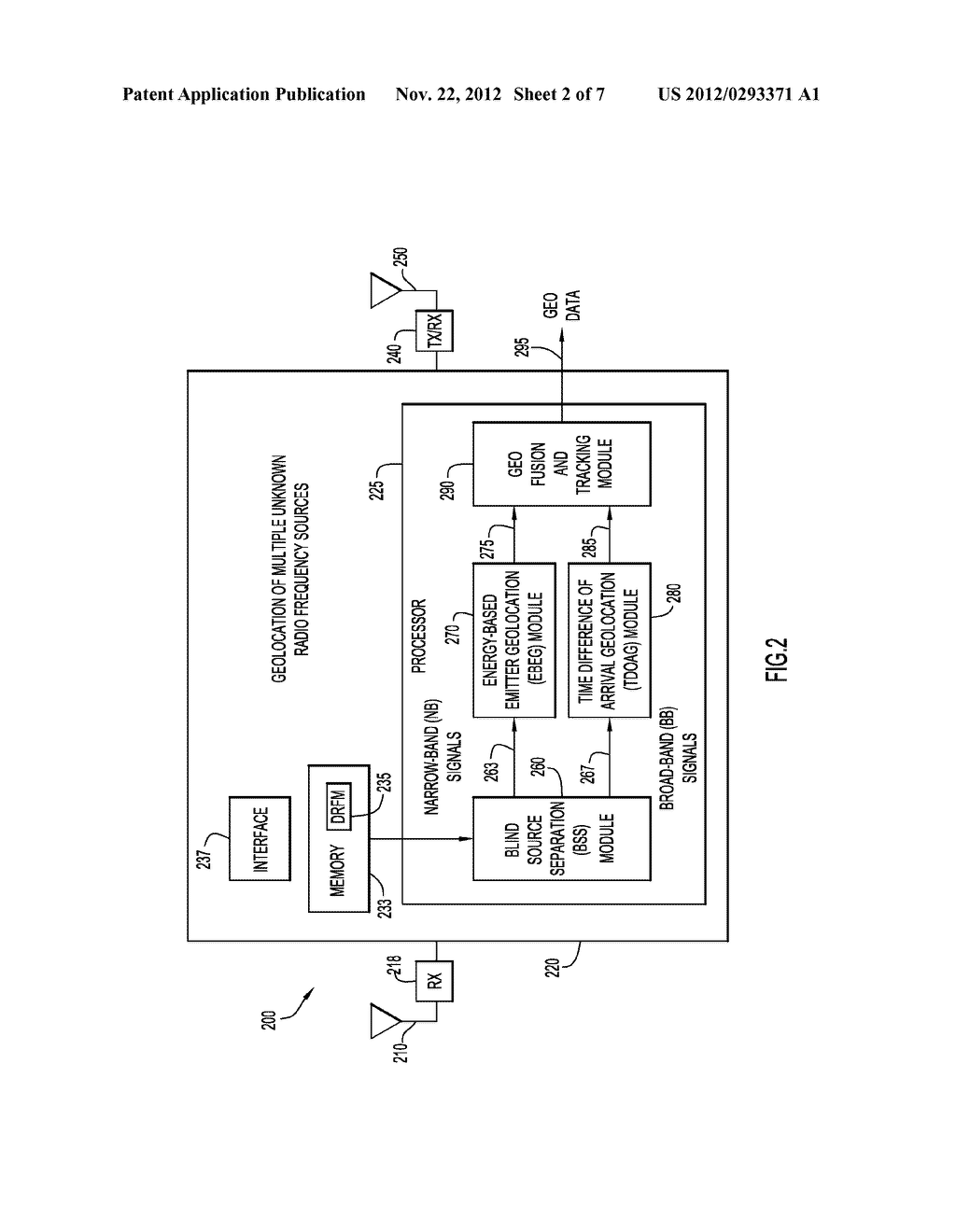 System and Method for Geolocation of Multiple Unknown Radio Frequency     Signal Sources - diagram, schematic, and image 03