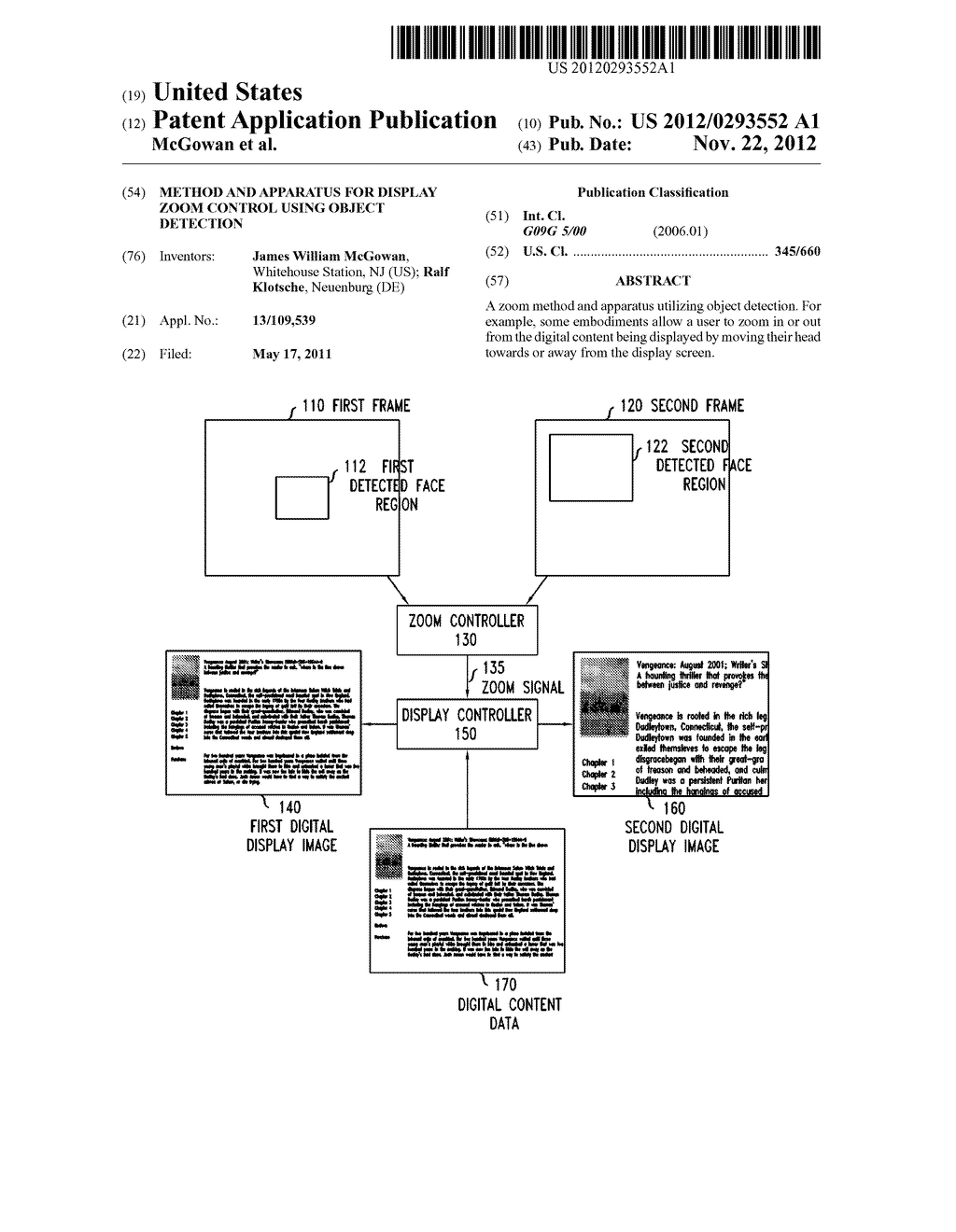 Method And Apparatus For Display Zoom Control Using Object Detection - diagram, schematic, and image 01