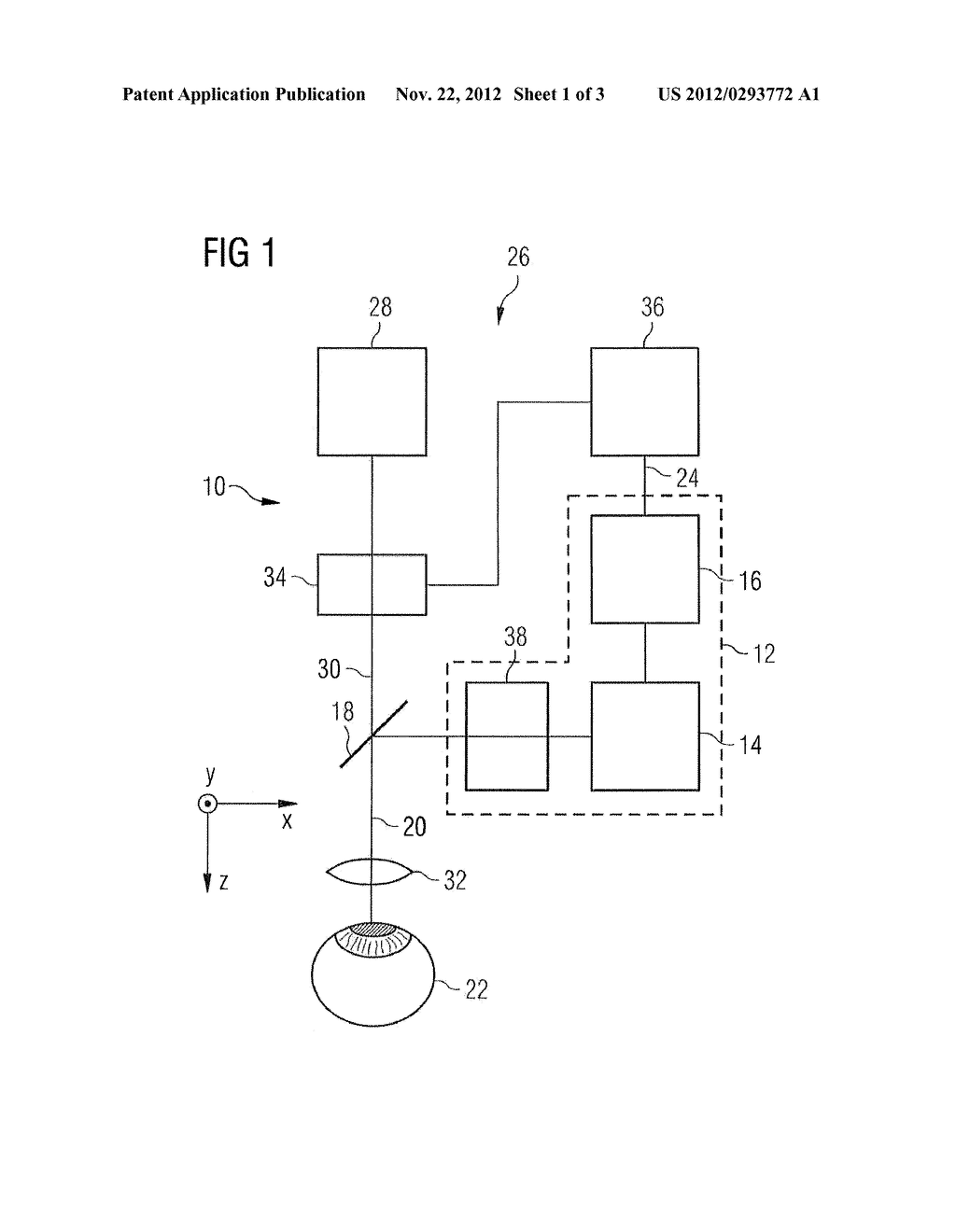 Instrument for examining or machining a human eye - diagram, schematic, and image 02