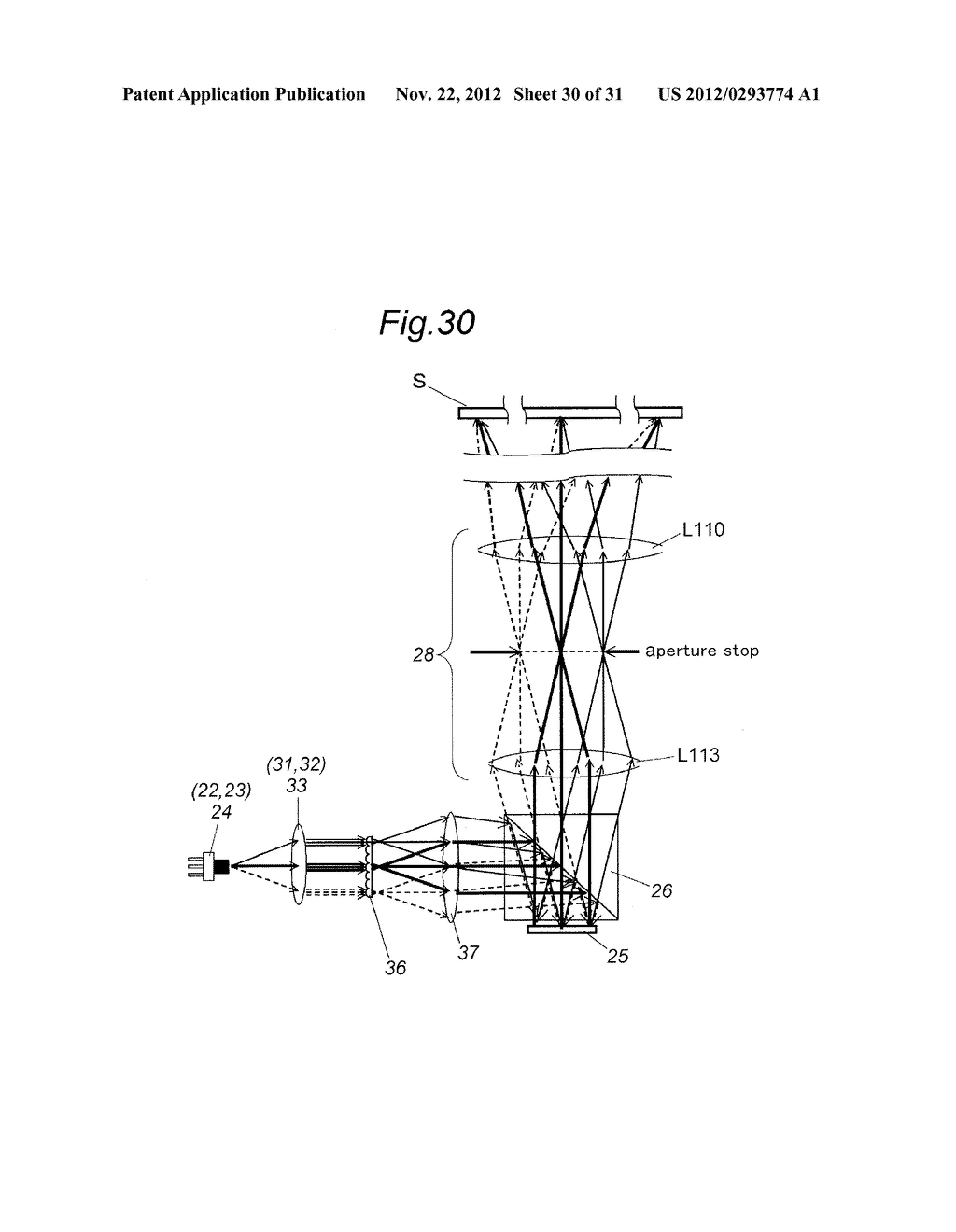 PROJECTOR LENS SYSTEM AND IMAGE DISPLAY SYSTEM USING SAME - diagram, schematic, and image 31