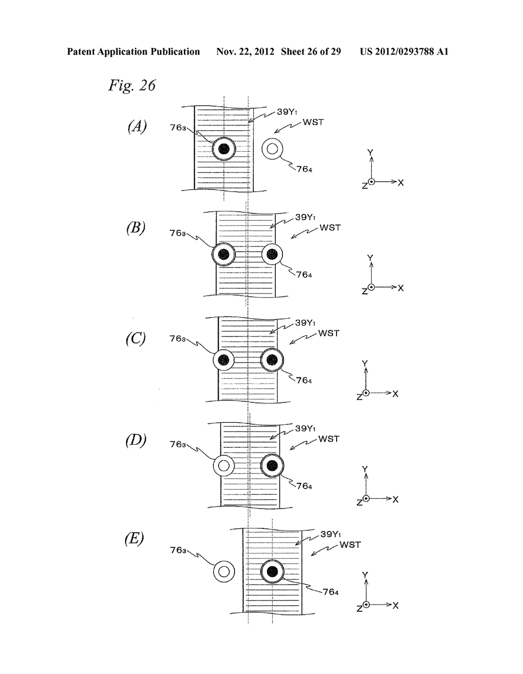 MOVABLE BODY DRIVE METHOD AND MOVABLE BODY DRIVE SYSTEM, PATTERN FORMATION     METHOD AND APPARATUS, EXPOSURE METHOD AND APPARATUS, AND DEVICE     MANUFACTURING METHOD FOR CONTINUOUS POSITION MEASUREMENT OF MOVEABLE BODY     BEFORE AND AFTER SWITCHING BETWEEN SENSOR HEADS - diagram, schematic, and image 27