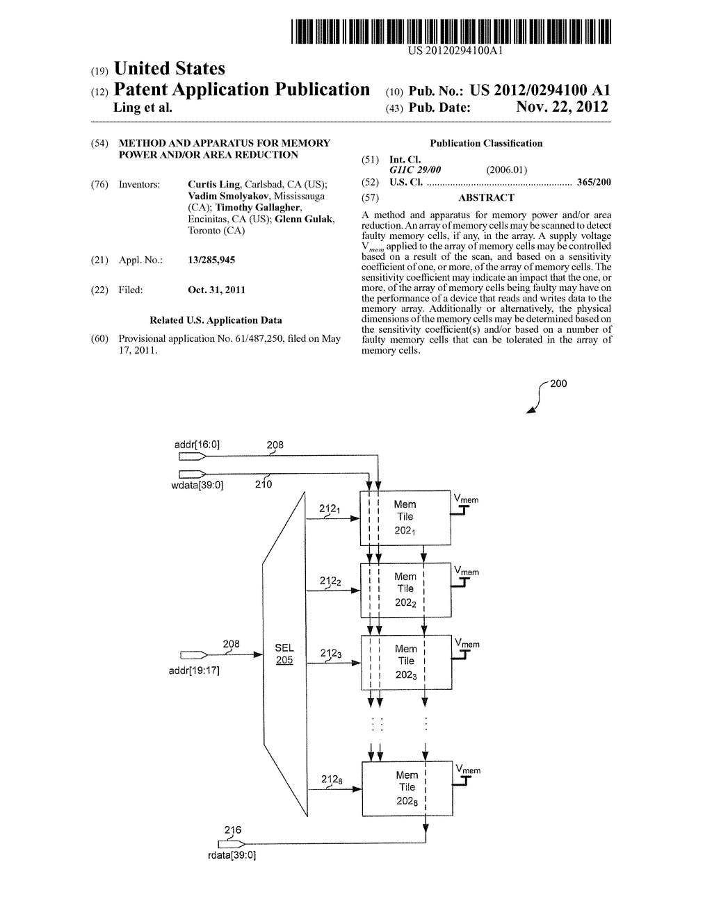 METHOD AND APPARATUS FOR MEMORY POWER AND/OR AREA REDUCTION - diagram, schematic, and image 01